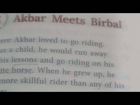 Class 3 English chapter 8 Akbar Meets Birbal  class3englishliteraturereader  akbarmeetsbirbal