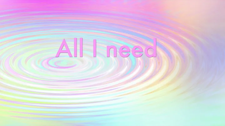 Lyric Video All I Need Melanie Andrews