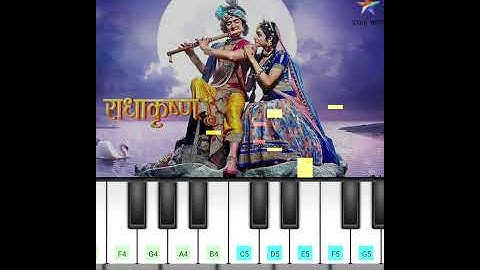Krishna radha flute piano tutorial #shorts #viralshorts #pianoshorts