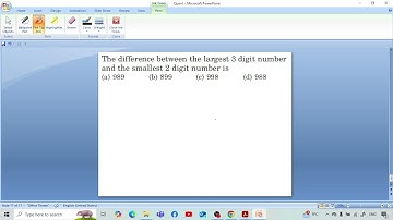 The difference between the largest 3 digit number and the smallest 2 digit number is...