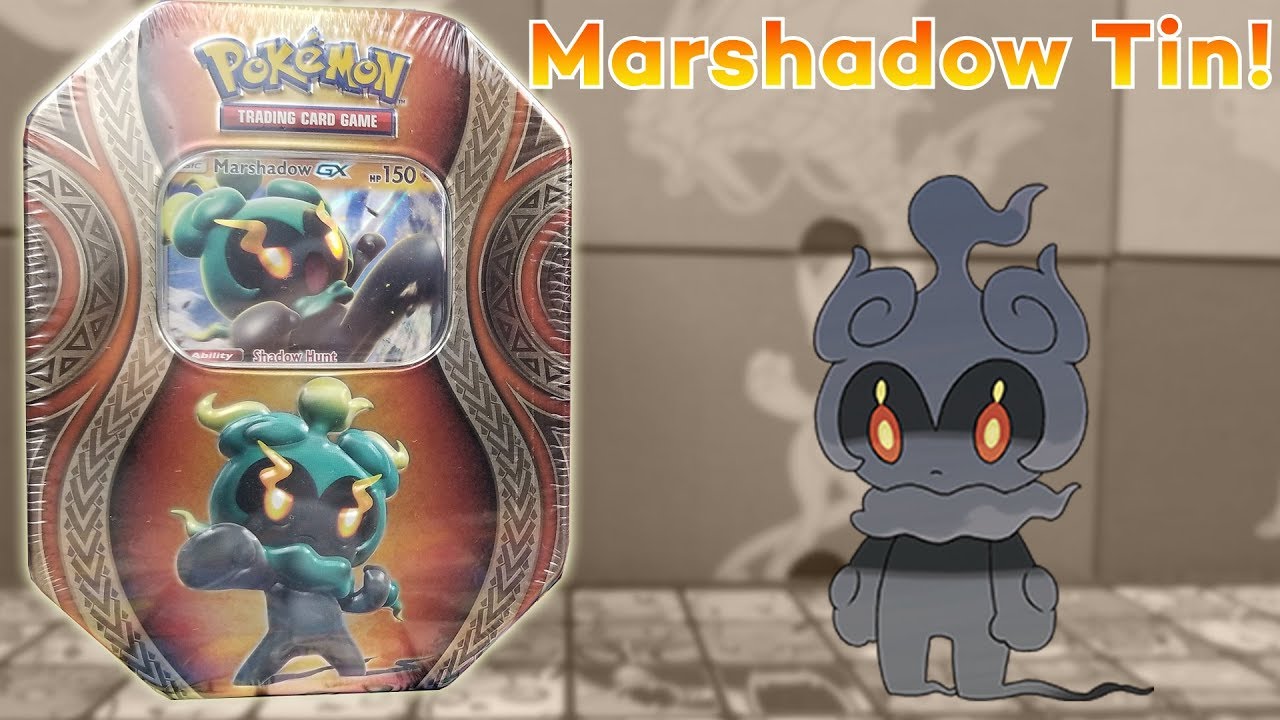 pokemon gx fall tin trading card game featuring marshadow Mysterious Powers (Marshadow GX)  World As well as a tin with a Necrozma design Pokemon Mysterious Powers Tin! Marshadow