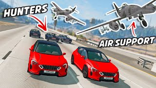 BeamNG CARHUNT Multiplayer! Hunted Down By Jet Fighters! Can We Survive?  BeamMP CARHUNT