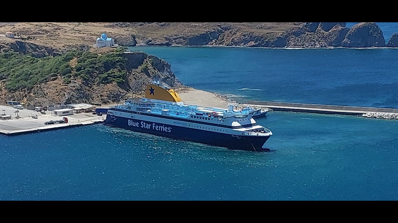 Blue Star Myconos: Arrival At The Port Of Limnos & Departure From The Port Of Limnos