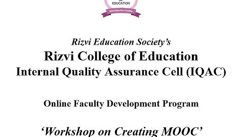 Zoom FDP MOOC