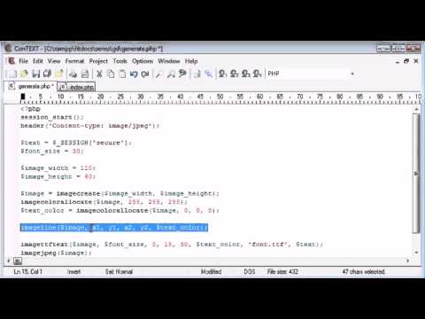 Beginner PHP Tutorial   166   Creating Captcha Image Security Part 3