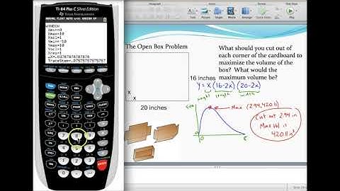 Maximizing volume: The Open Box problem