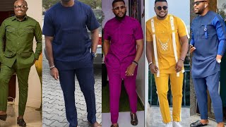 Pov  Jolie Photos Model Africain Ensemble Pantalon Chemise Blouse Senators Pour Homme fashion