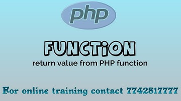 return value from function in PHP in Hindi