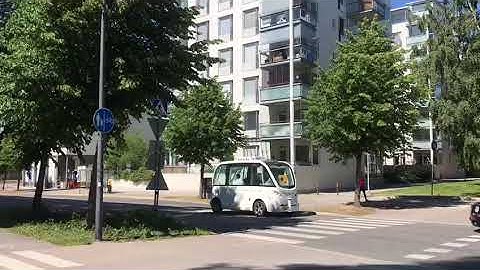 Future is here - bus without driver (Helsinki, Finland) 30.0619