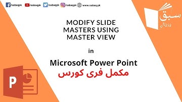 Modify slide masters using master view, Computer Science Lecture | Sabaq.pk