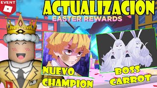 ACTUALIZACION ANIME FIGHTING SIMULATOR UPDATE ROBLOX FIGHITNG PASS SEASON 4 CARROT EASTER EVENT 2021