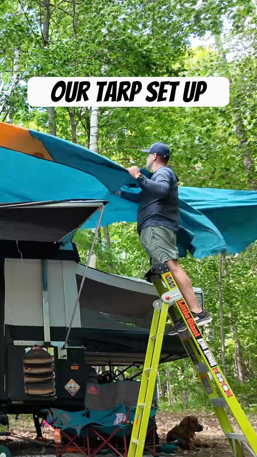 We never skip the tarp | our Kelty Noah's Tarp setup #campingideas