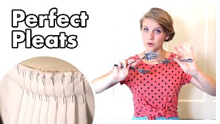 Fork Pleats TUTORIAL – Perfectly Even Pleats (The FIRST Time!) + How to Calculate