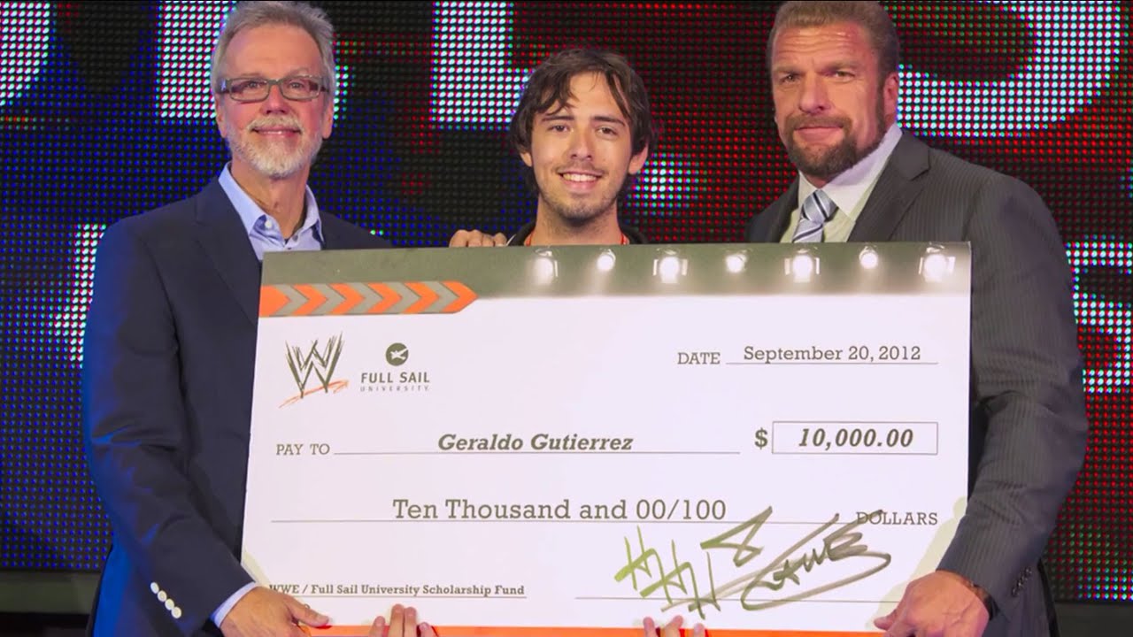 WWE presents $25,000 scholarship to Full Sail University's Jason Ferrer 