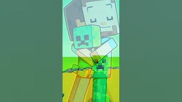 Steve and creeper #minecraft