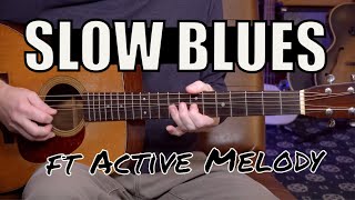 Slow Acoustic Blues Guitar Backing Track - B Minor Resimi