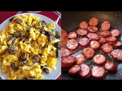 Video: Ouă Prăjite Cu Cârnați Afumați și Brânză