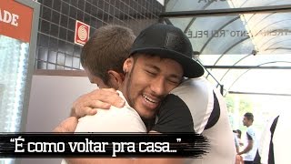Neymar faz a festa com ex-companheiros do Santos!