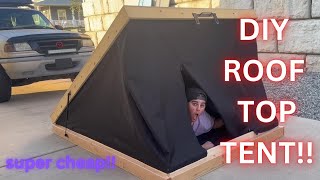 How To Build a DIY ROOF TOP TENT!! Building the Interior!