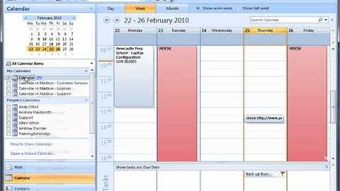 Microsoft Outlook 2007 Working With Shared Calendars