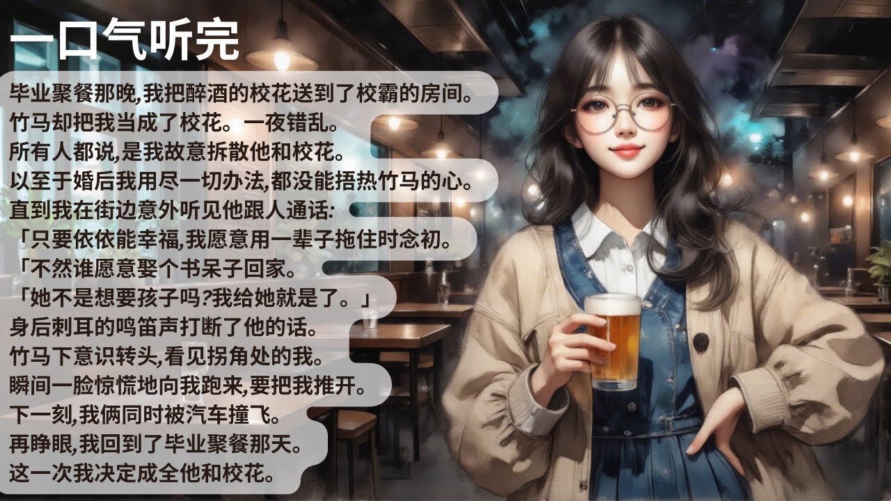 【完結】毕业聚餐那晚,我把醉酒的校花送到了校霸的房间。竹马却把我当成了校花。一夜错乱。所有人都说,是我故意拆散他和校花。以至于婚后我用尽一切办法【40分鐘聽完全文】#一口氣看完 #完結 #小說