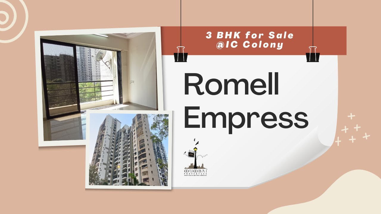 3 Bedroom Apartment for Sale Romell Empress, I.C. Colony, Borivali West ₹ 2.25 Crore YouTube