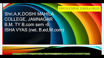 Ty bcom  bm sem 6 lecture 1 by pro Ms Isha vyas