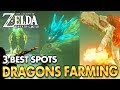 3 Best spots for Dragons farming (Dinraal, Naydra, Farosh) farming in Breath of the wild.