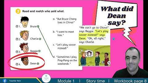 Unit D - Story Time - Module 1  - Workbook page 8 - Get Smart 4