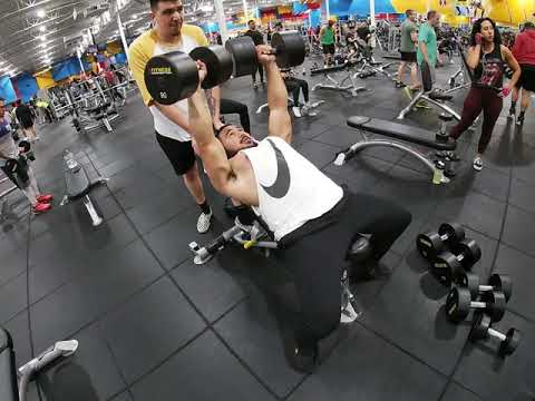 Dumbell drop set, chest day finisher