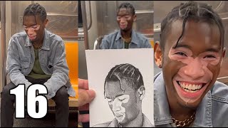 Drawing stranger's portraits on NYC subway and getting their reactions! (Awesome reactions!) screenshot 2