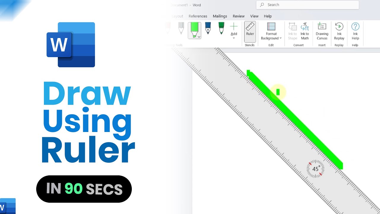 How to Draw Using Ruler on MS Word [easy] - YouTube