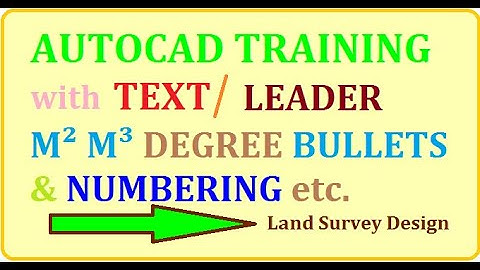 Leader|add leader|remove leader in Autocad | Mtext singleline text | Insert Symbol|degree M² M³ |