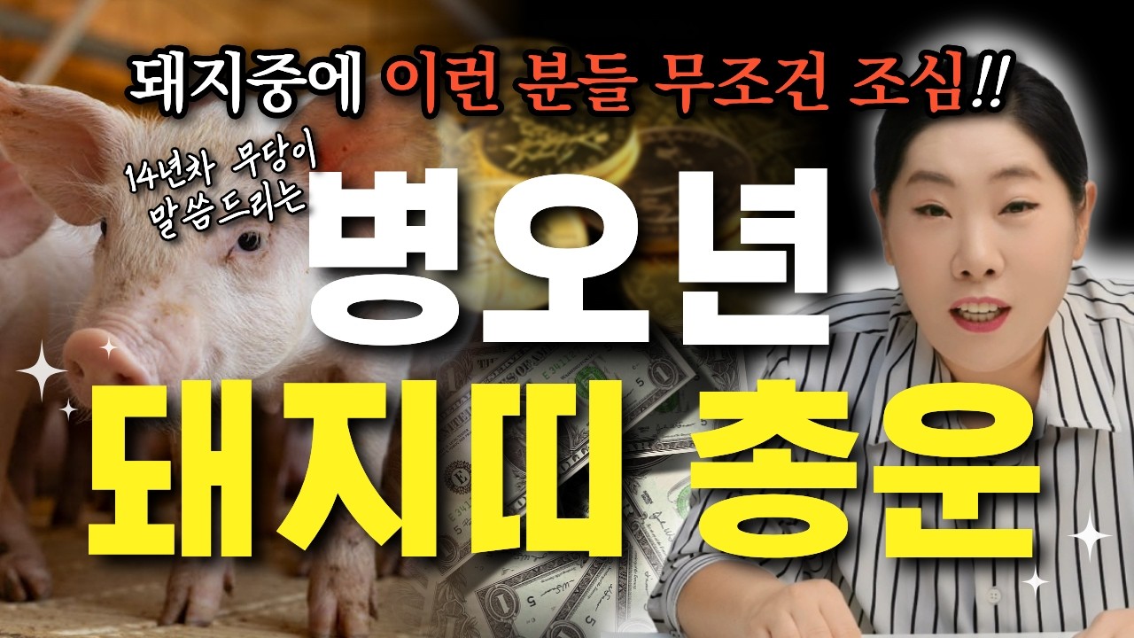 ⭐️2026년 병오년 돼지띠 총운⭐️ 14년차 무당이 알려주는 돼지띠운세~! [인천용한점집 천의신궁]