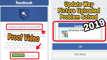 Solved Facebook Upload a photo of yourself Picture Upload Problem | New Process Open Accounts 2019