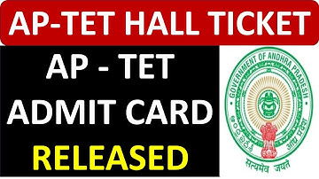 AP-TET 2024 - Hall Ticket/Admit Card Released