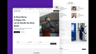 How to Build a Cleaning Service Website with HTML and Tailwind CSS | FOOTER Section Part 11