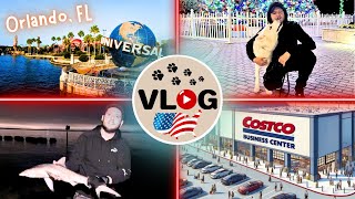 США🇺🇸VLOG | Едем в Орландо(по делам)🙃Costco Business Center☺️ Поймали Акулу🎣 и Пеликана🤨и Ската😠3-х😡