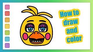 How to draw toy Chica fnaf