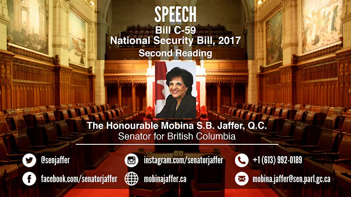 Senator Mobina Jaffer - Bill C-59, National Security Bill, 2017 - Second Reading Speech