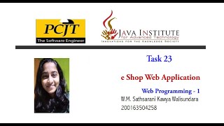 Web Project Task 23 | 1st year | Semester 01 | Java Institute | eShop web application