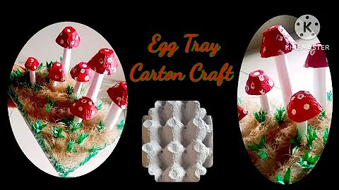 Mushroom 🍄 Craft with Egg Carton Tray/Craft/Egg Tray Craft/Best out of Waste ideas