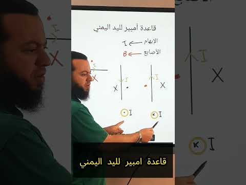 قاعدة أمبير لليد اليمني فيزياء 3ثانوي الثانوية الأزهرية 2026 الثانوية العامة 2026 شرح فيزياء