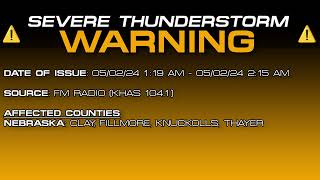 Severe Thunderstorm Warning EAS