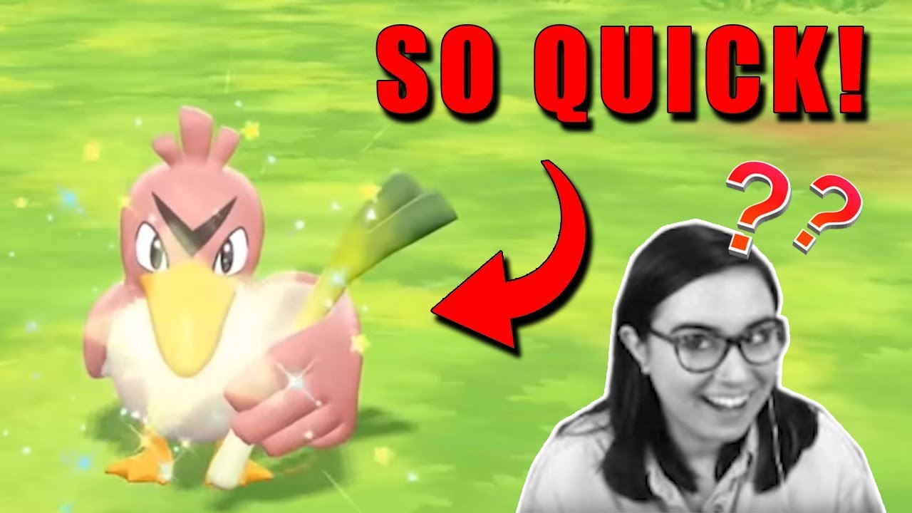 CRAZY FAST Shiny Farfetch'd with a 13 Catch Combo on Pokemon Let's go Eevee!