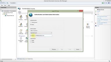 Sử dụng IIS cài đặt cấu hình FTP