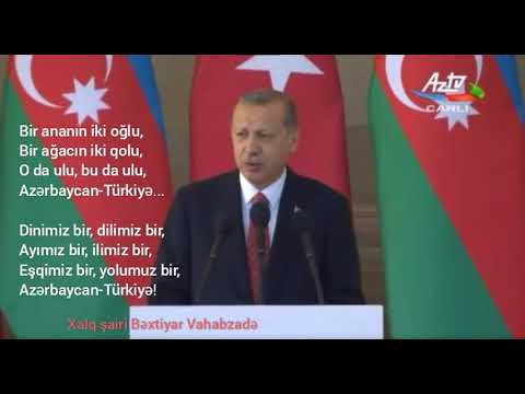 Bəxtiyar Vahabzadə - Recep Tayyip Erdoğan (Azərbaycan-Türkiyə şeirindən hissə)