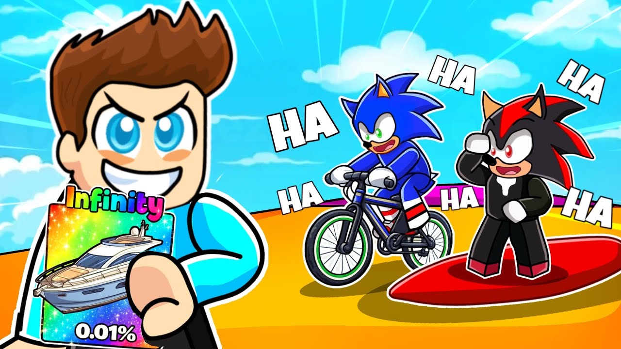 I PRETENDED TO BE A NOOB , THEN TROLLED SONIC SONIC WITH OP ROBUX YACHT IN ROBLOX !!