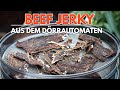 Beef Jerky selber machen im Dörrautomaten - mariniertes, luftgetrocknetes Rindfleisch