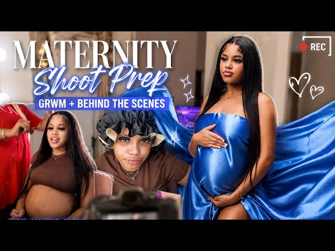 Come Get Ready With Me for My Maternity Shoot! ✨ BTS, Hair, Makeup & Final Reveal💙
